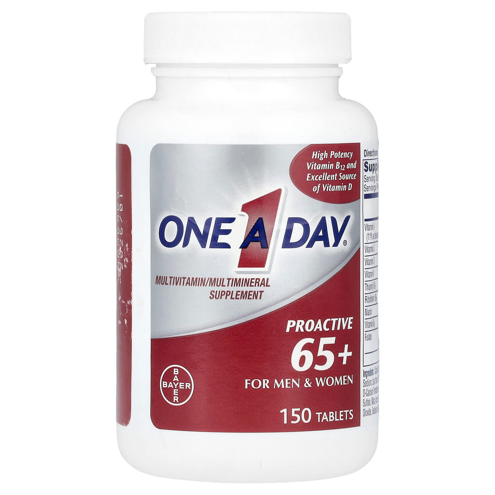 One-A-Day, Proactive 65+ для мужчин и женщин, мультивитаминная / мультиминеральная добавка, 150 таблеток