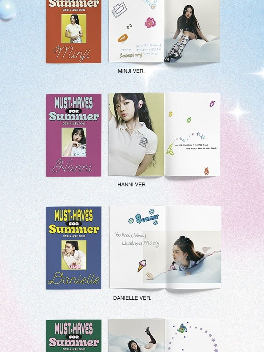 Альбом NEWJEANS - GET UP 2nd EP BUNNY BEACH BAG 6 Version SET