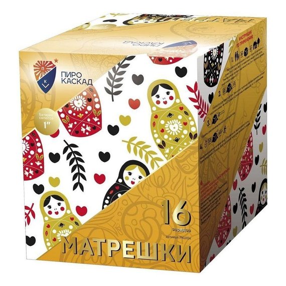 Батарея салютов МАТРЕШКИ (16/1) PKU104