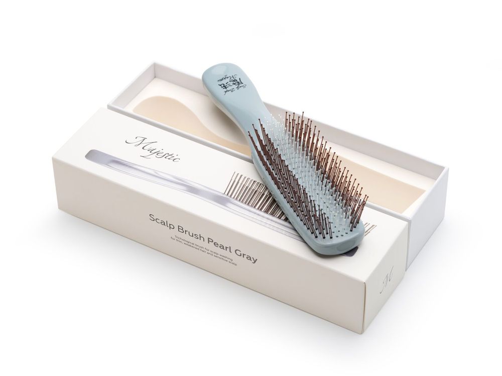Расческа Majestic Scalp Brush серый жемчуг