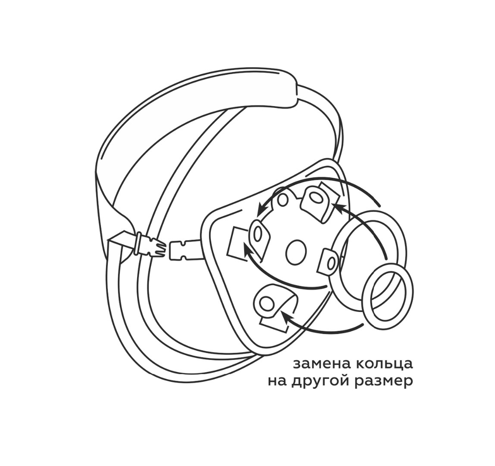 Вибрострапон с двумя насадками UNI strap 6 Harness best of all 531413ru