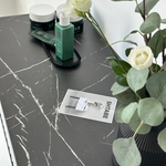 Тумба под телевизор на ножках ROYAL 5047 эко (Мрамор Неро-Черный)