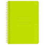 Тетрадь 96л. А5, клетка на пластиковом гребне, пластиковая обложка "Neon. Yellow" (BG)