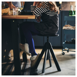 IKEA RUDSTORP  (ИКЕА РУДСТОРП)  -  Табурет - чёрный 44-55 см