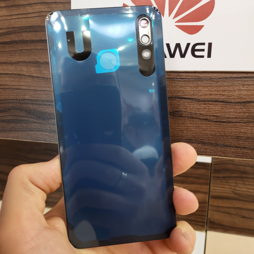 Крышка для Huawei Nova 3 (заднее стекло) "хорошее качество" цвет: голубой