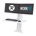 Рабочее место Ergotron WorkFit-SR для 2 мониторов, Сидя-Стоя (33-407-062 / 33-407-085), Белый