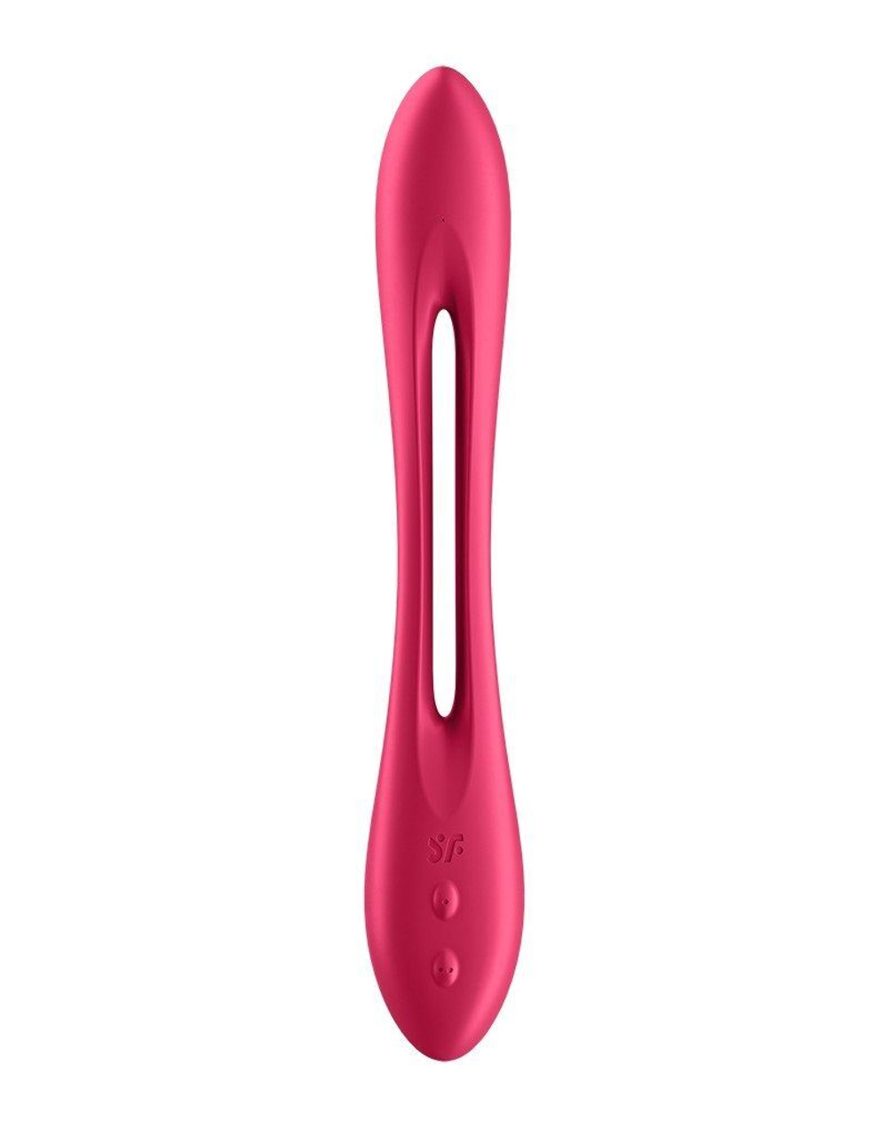 Красный многофункциональный вибратор для пар Satisfyer Elastic Joy (Цвет: красный)