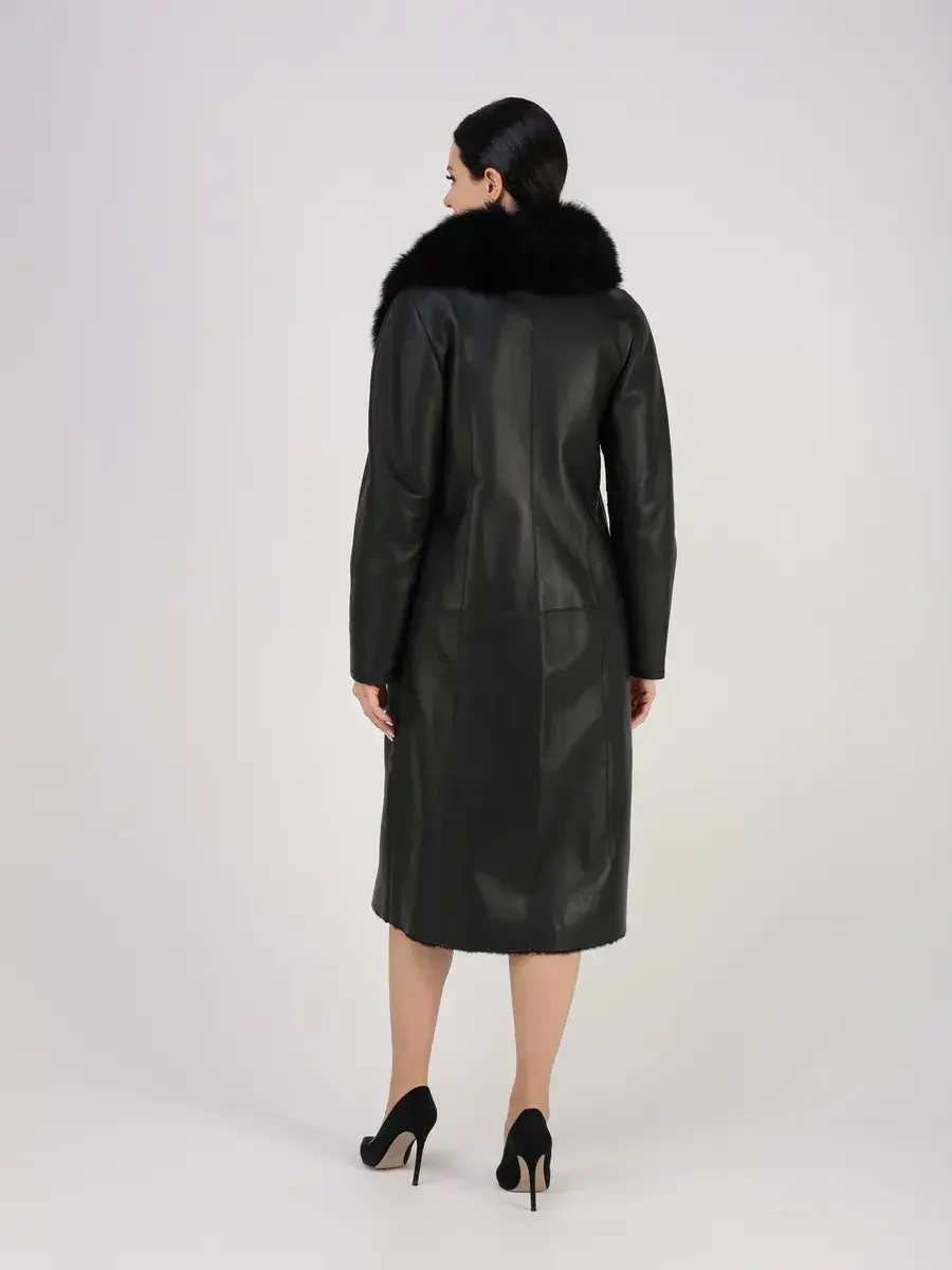 Дубленка зимняя натуральная длинная