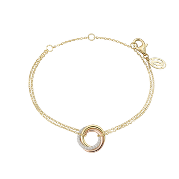 Браслет Cartier Trinity on chain, diamonds