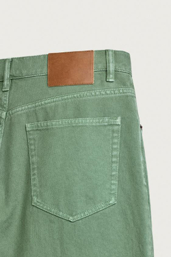 ZARA ДЖИНСЫ RELAXED FIT С ЭФФЕКТОМ СТИРКИ, МЯГКИЙ ЗЕЛЕНЫЙ