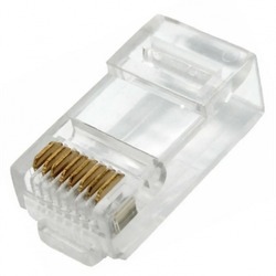 Джек RJ-45 ЭРА SIMPLE RJ-1-S 8P8C CAT 5e упаковка 100 шт | Разъёмы, переходники, ТВ делители
