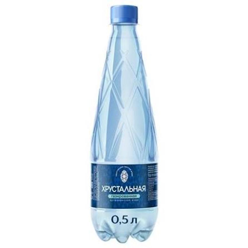 0,5Л ВОДА ХРУСТАЛЬНАЯ ГАЗ ПЭТ