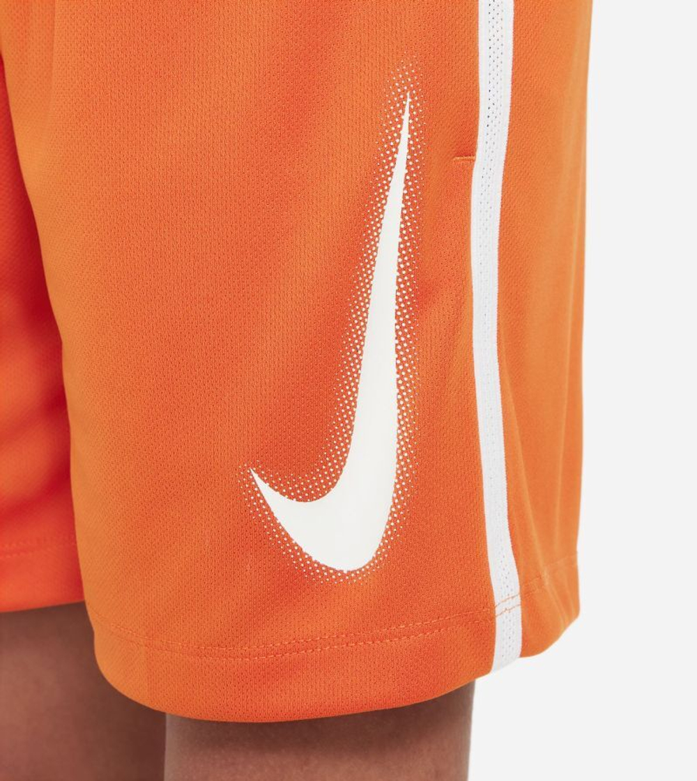 Шорты для мальчика теннисные Nike Dri-Fit Multi+ Graphic Training Shorts - campfire orange/white/white