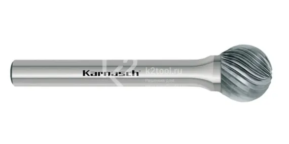 Борфреза твердосплавная Karnasch форма D, 3х2,5х3х38 мм, насечка HP-2, без покрытия, арт. 11.3030-025