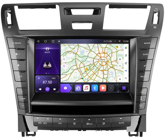 Магнитола для Lexus LS460 2006-2009 (до рестайлинга, рамка 10) - Kuberg SF-1303-2-A Android 10, Carplay, 4G SIM-слот