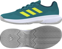Мужские кроссовки теннисные Adidas GameCourt 2 M - lucid lemon/footwear white