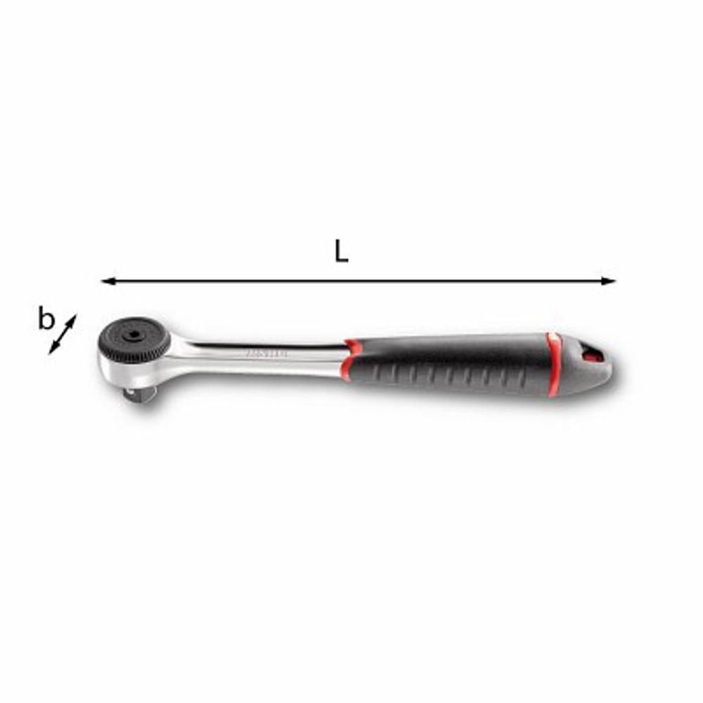 237 A 1/4  Трещотка со скрытым механизмом 1/4", 72 зуба, длина 120 мм, USAG (Италия)