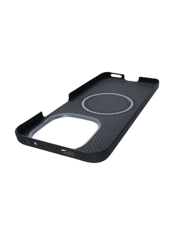 Карбоновый чехол для IQOO 15 с MagSafe черная сетка (Black)