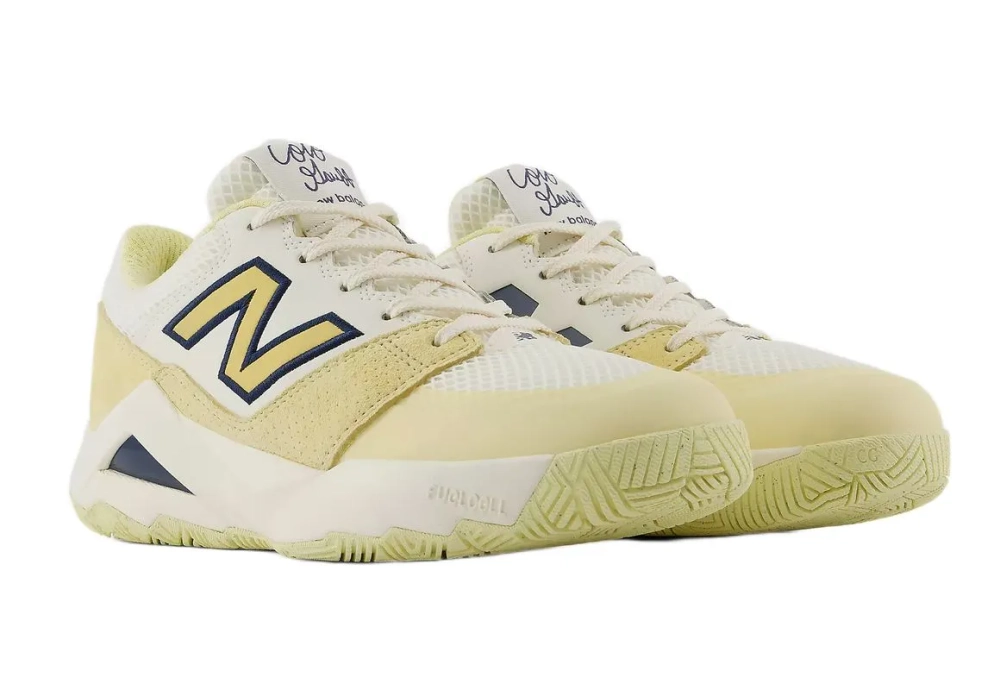 Женские теннисные кроссовки New Balance Coco Delray - yellow/navy