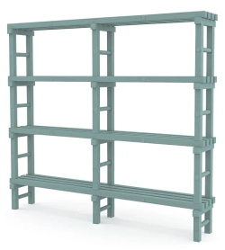 Стеллаж пластиковый, 2 м, (2 000 х 345 х 1 800 мм)