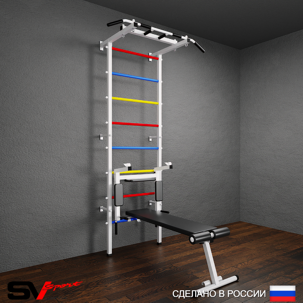 кШведская стенка Sv Pro 804 (Турник Pro/Брусья/стойка/Скамья)