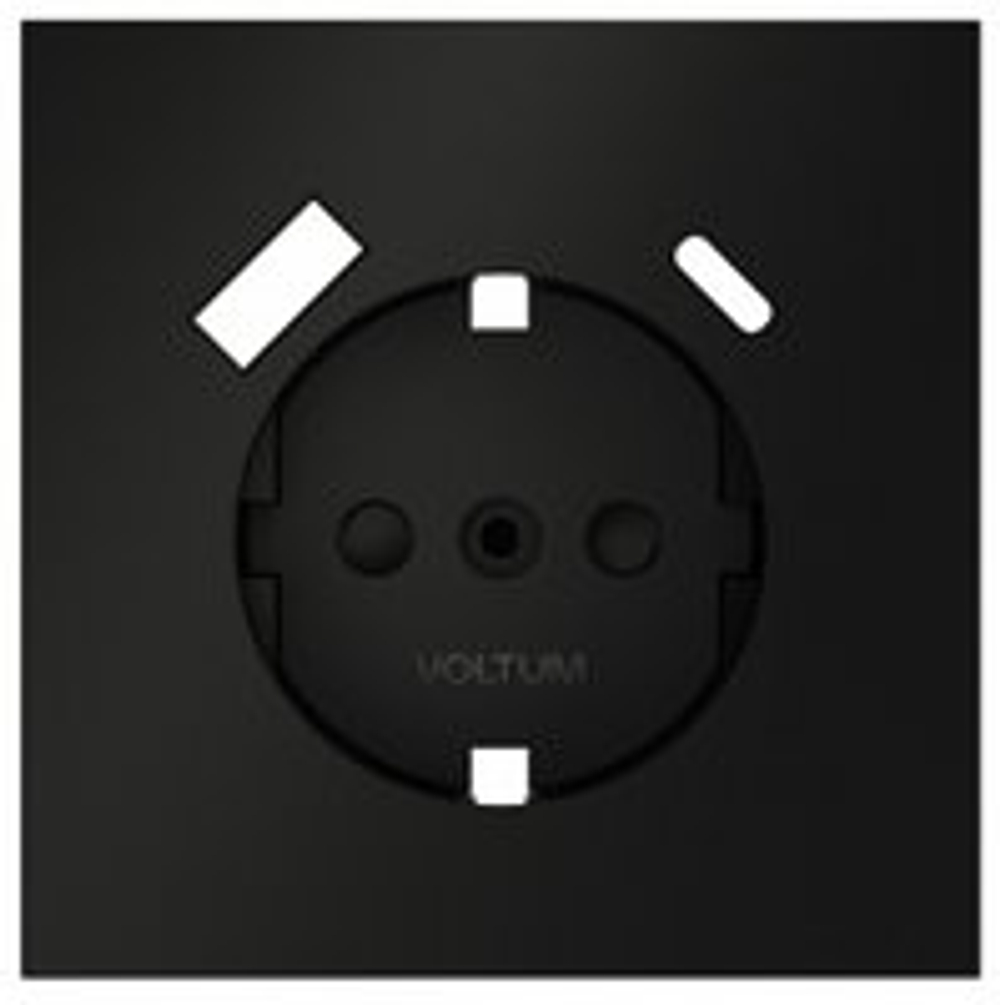 Накладка для розетки с заземлением и со шторками и 2хUSB type A и C Voltum S70 VLS001008