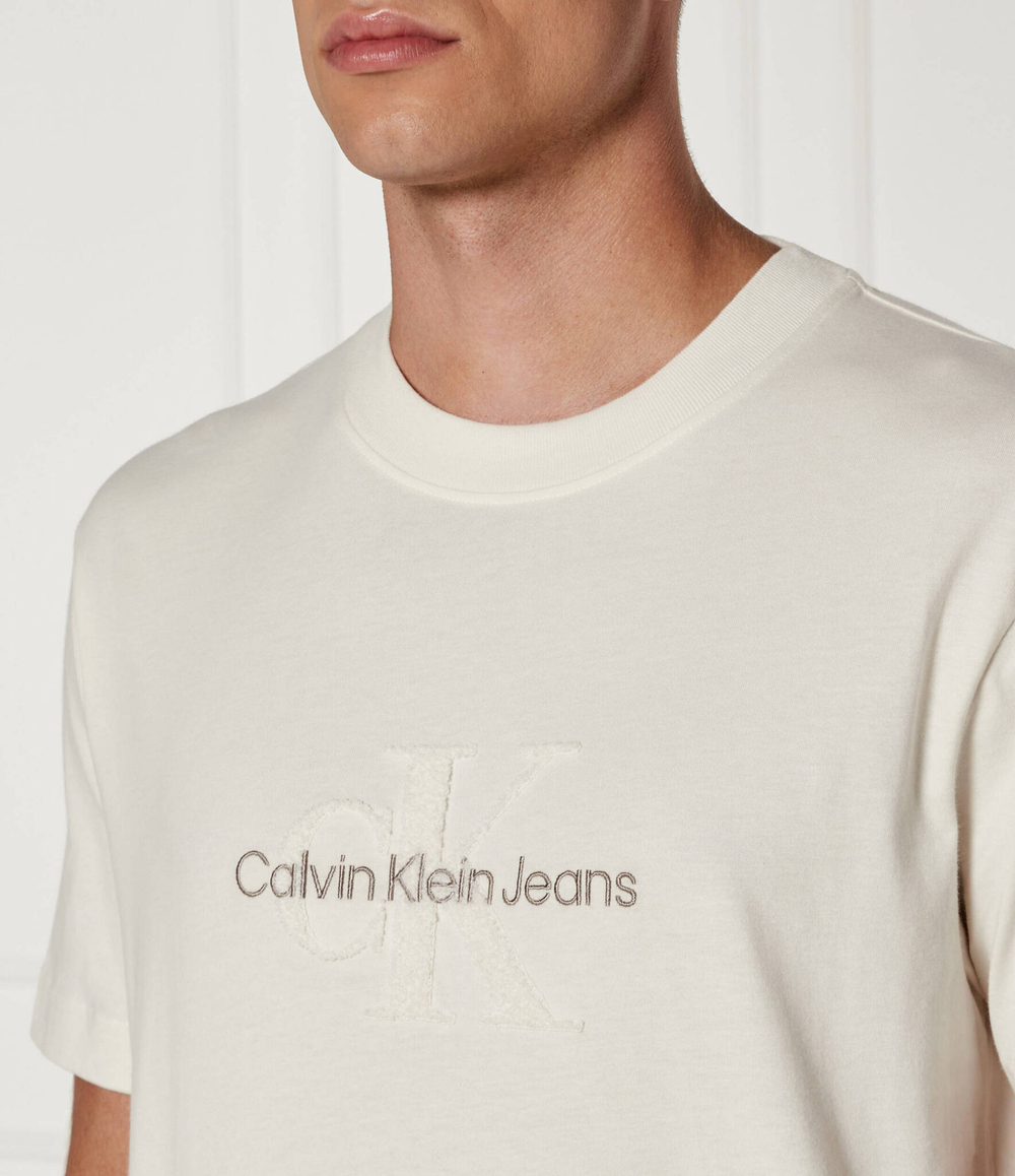 Футболка CHENILLE CALVIN KLEIN JEANS - экрю(J30J326158)