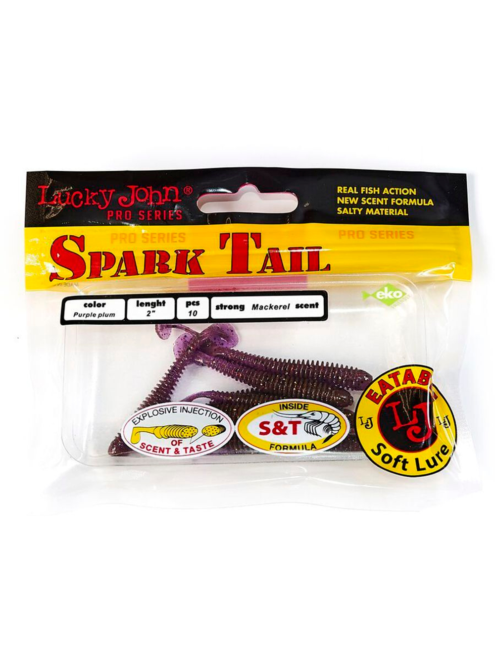 Виброхвосты съедобные искусственные LJ Pro Series Spark Tail 4,0in (10,10)/033 5 шт. в упак.