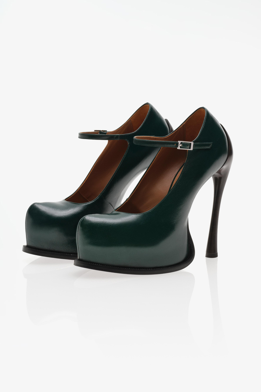 ZARA X JOHN GALLIANO ТУФЛИ НА ПЛАТФОРМЕ, ЗЕЛЕНЫЙ
