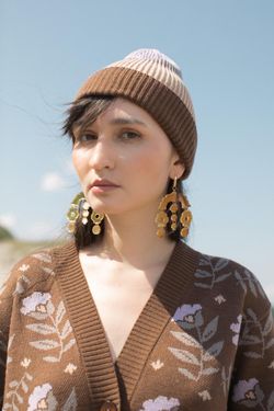 Шапка Flora коричневая