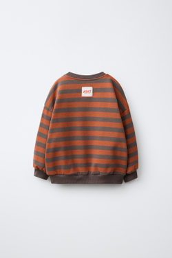 ZARA ТОЛСТОВКА В ПОЛОСКУ PIPPI CALZASLARGAS © ASTRID LINDGREN COMPANY, КОРИЧНЕЫЙ/ЭКРЮ
