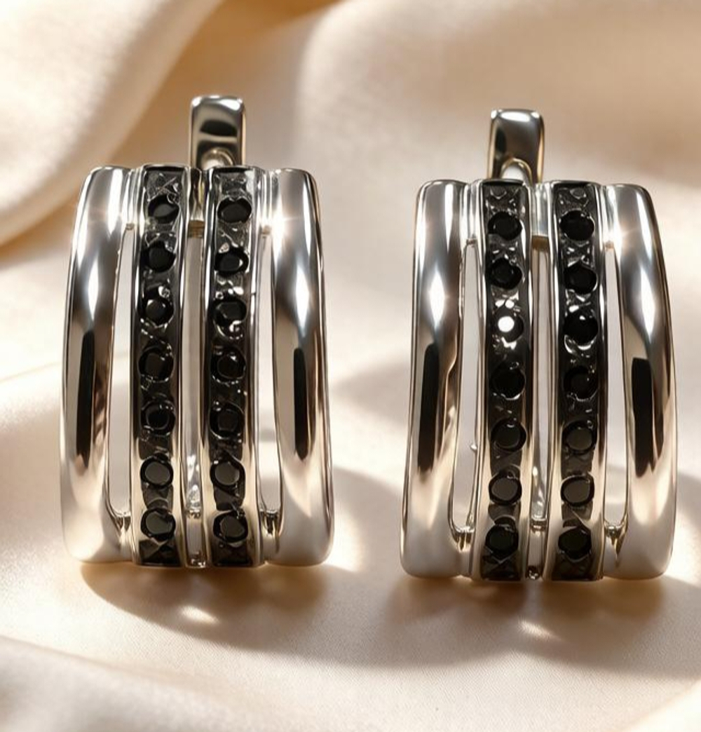 Ювелирные серьги из серебра 925 пробы