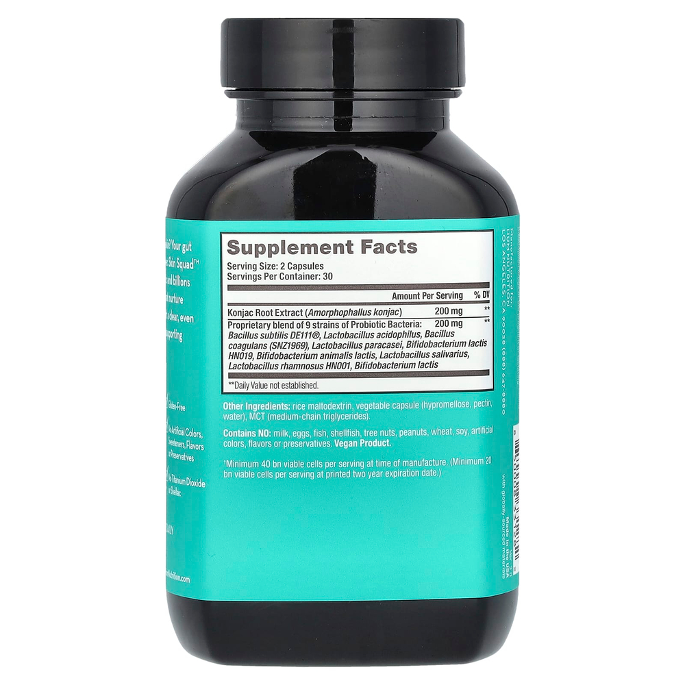 HUM Nutrition, Skin Squad Pre + Probiotic, 60 веганских капсул