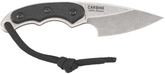 Нож "CARBINE™"фикс.,ст. 5Cr15MoV,кл.StoneWash,рук.черн.пластик,чехол черн.пласт.