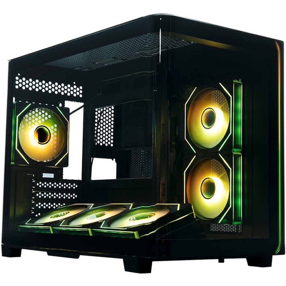 Корпус Mini-Tower XASTRA QR600M 6ARGB C10-UC Black LED Strip ARGB, Micro-ATX, черный (QR600M-6FM12A-C10-UC-L)