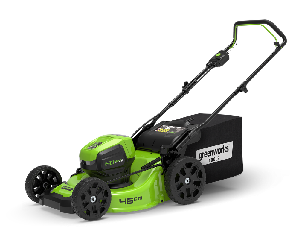 Аккумуляторная газонокосилка Greenworks GD60LM46HPK5, 60v, 46 см, АКБ 5 А·ч и ЗУ