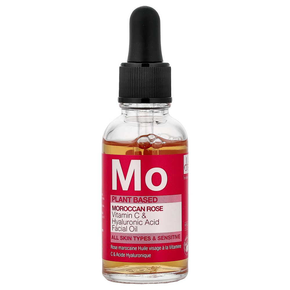 Dr. Botanicals, Марокканская роза, витамин C и масло для лица с гиалуроновой кислотой, для всех типов и чувствительной кожи, 30 мл (1,01 жидк. Унции)