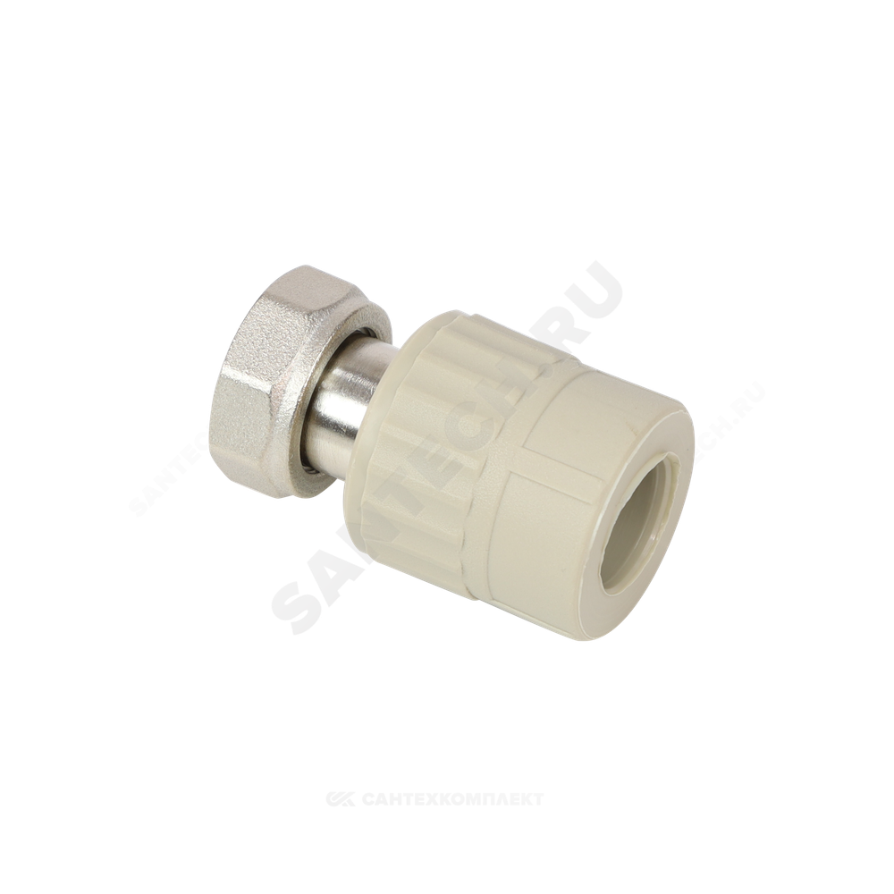 Муфта PP-R комбинированная серая Дн 20х1/2" с накидной гайкой VALFEX 10139020Г