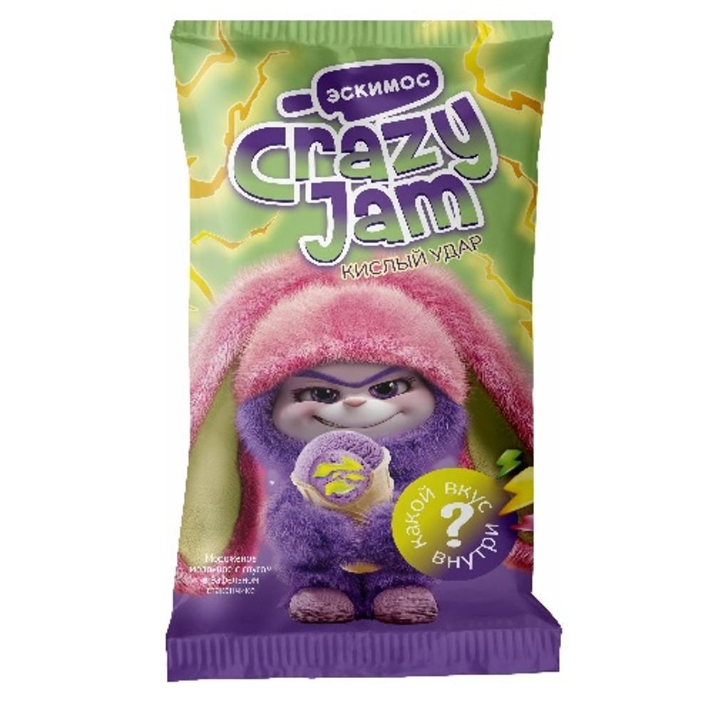 Мороженное мол CRAZY JAM. КИСЛЫЙ УДАР  75гр