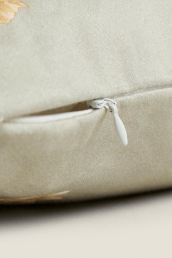 ZARA HOME ЧЕХОЛ ДЛЯ ДЕКОРАТИВНОЙ ПОДУШКИ С ЦВЕТОЧНЫМ УЗОРОМ, ЗЕЛЕНЫЙ