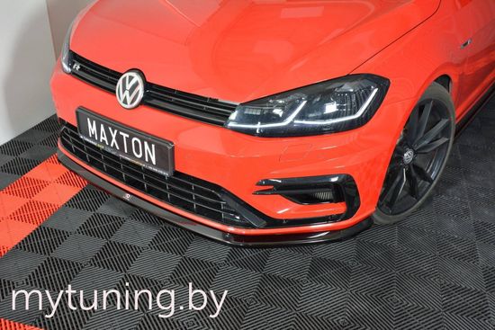 Сплиттер бампера переднего V.2 для VOLKSWAGEN Golf VII R (17-...)
