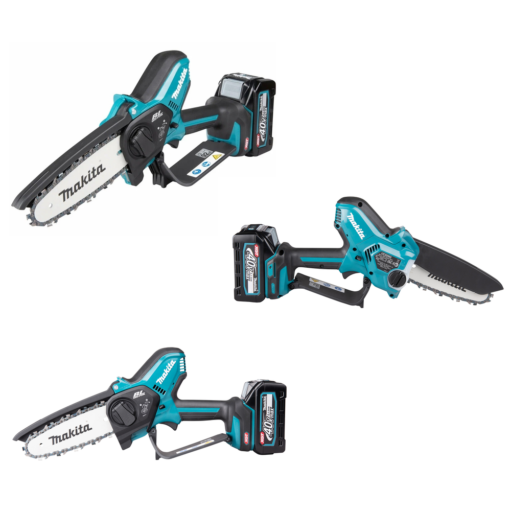 СУПЕР ЦЕНЫ! КОМПЛЕКТ Аккумуляторная цепная пила - сучкорез Makita XGT 150 с Аккумулятором BL4025 2.5 Ач и зарядным устройством DC40RС 40В , 40v MAX, 0,59 кВт, 6"/15 см, 0,325", 1,1 мм, 8 м/с, BL, XPT в кейсе UC029GD102