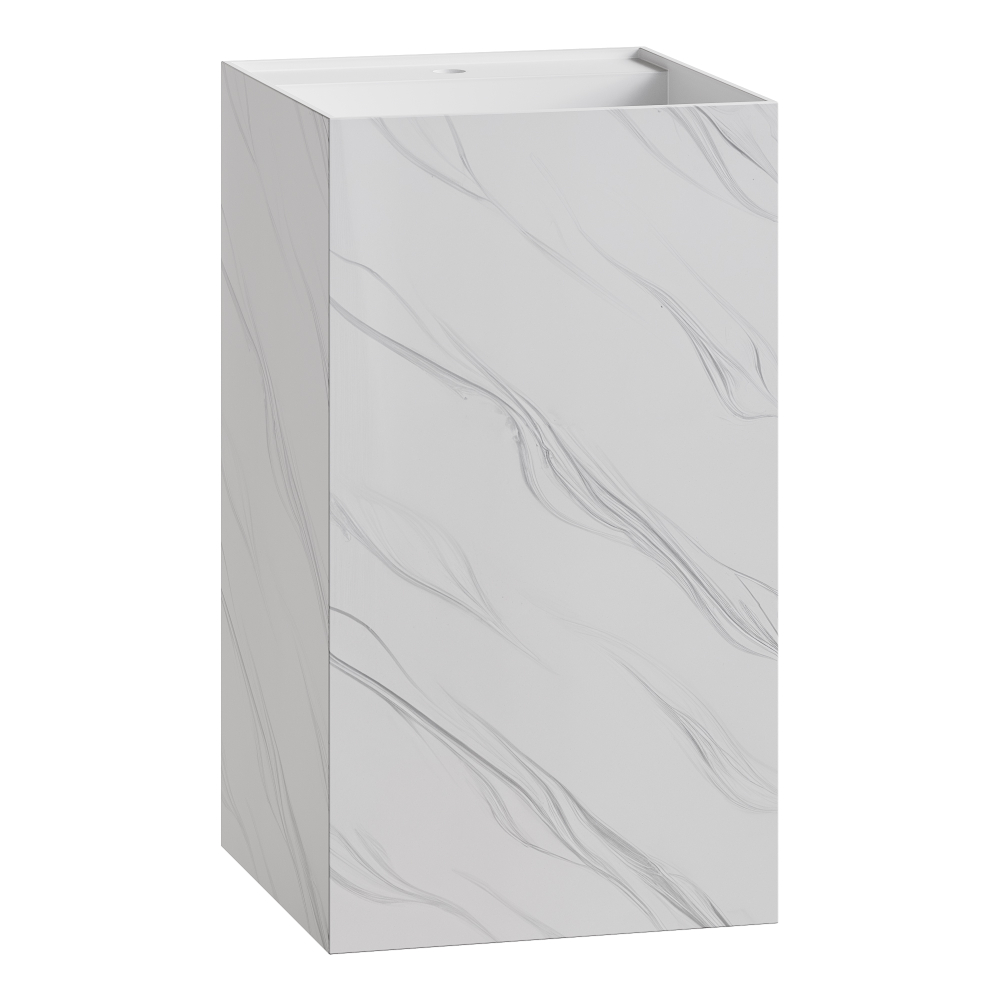 Раковина напольная Cube Corian 480*480*850 Calacatta