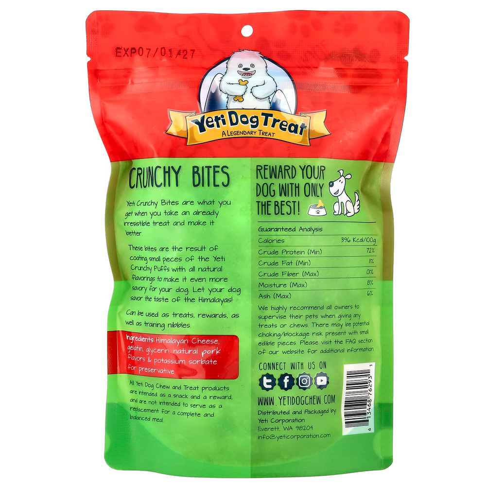 Yeti Dog Chew, хрустящая свинина, 110 г (4 унции)