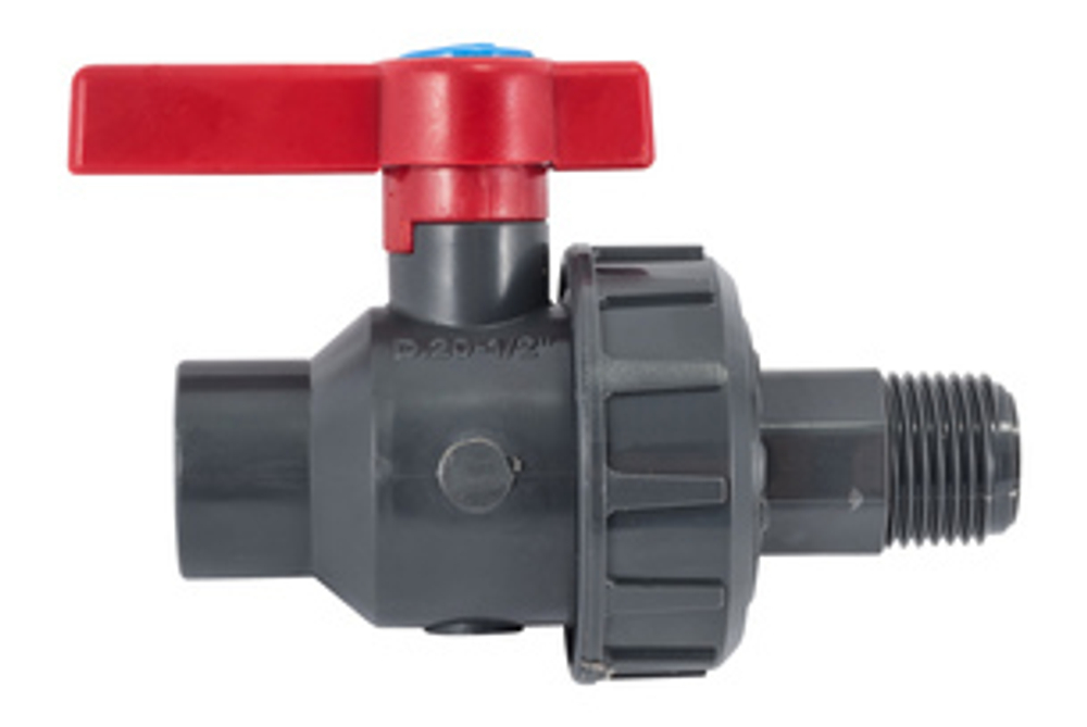АКОН Краник ПВХ 1/2"ВР-1/2"НP