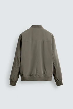 ZARA БОМБЕР ИЗ ВЫСОКОТЕХНОЛОГИЧНОЙ ТКАНИ, СЕРО/КОРИЧНЕВЫЙ