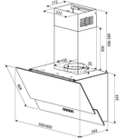 Кухонная вытяжка HOMSair SATURN PUSH 50 черный фото 2