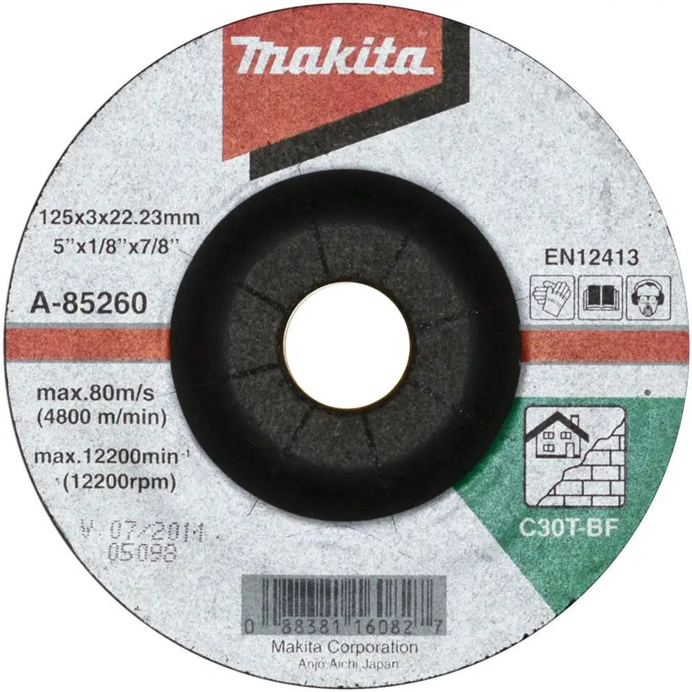 Отрезной диск по камню C30T-BF 125x3 мм Makita A-85260