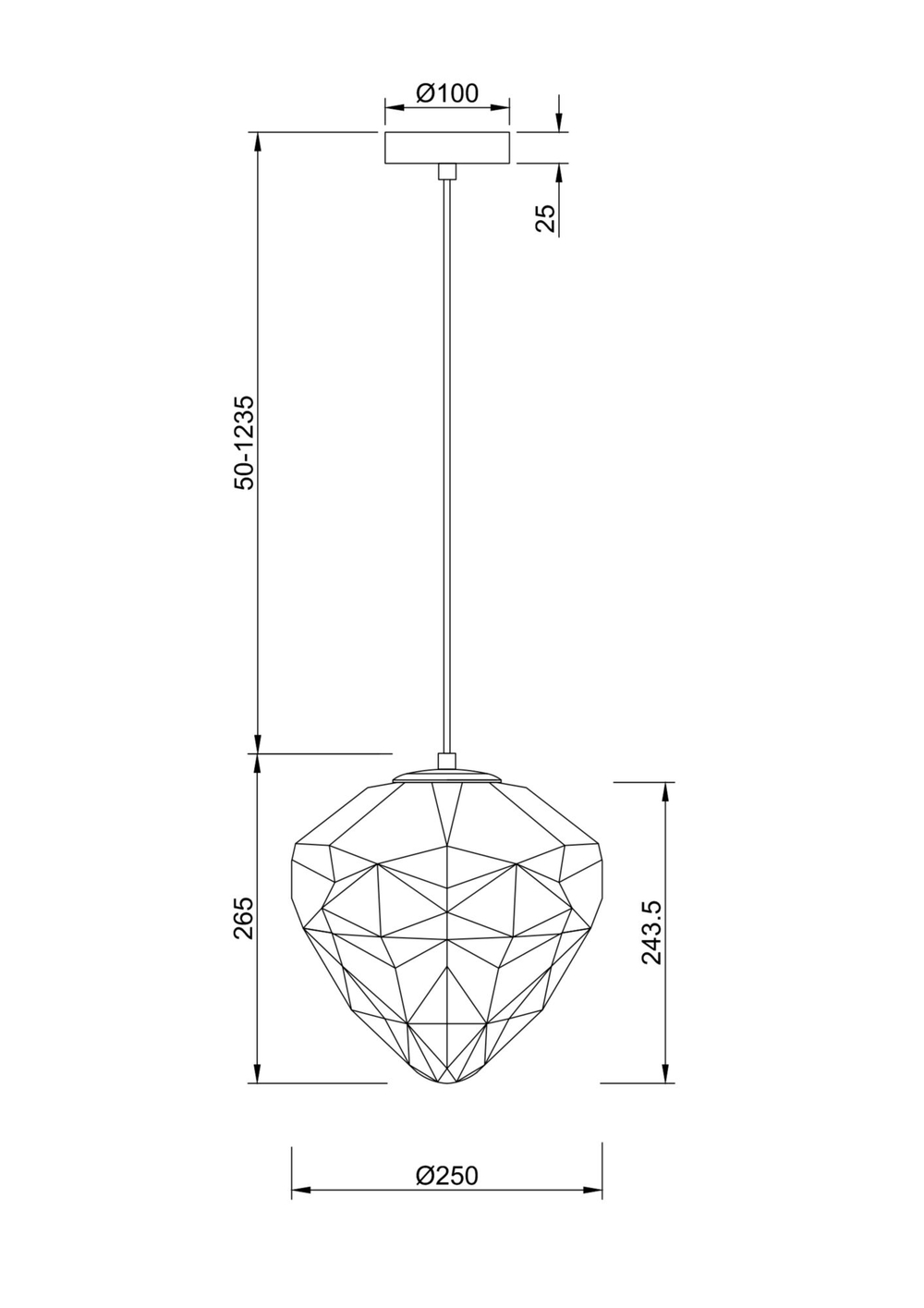 Подвесной светильник Maytoni P053PL-01PK