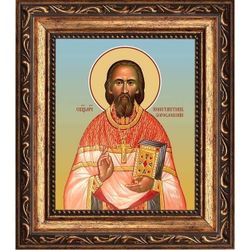 Константин Богословский священномученик пресвитер. Икона на холсте.